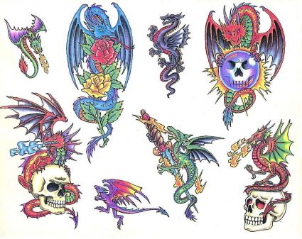 Colored Dragon Picture Tattoo